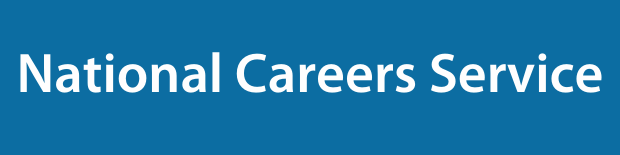 National Careers Service on a blue background